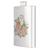 Flasque Barne Chouette Fleurs roses Bleu (Gauche)