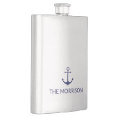 Flasque Bateau sur mesure nom ancre nautique marine minima (Droite)