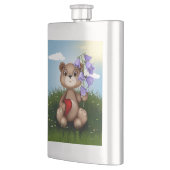 Flasque Bear Holding Bouquet Flower-30926 (Gauche)