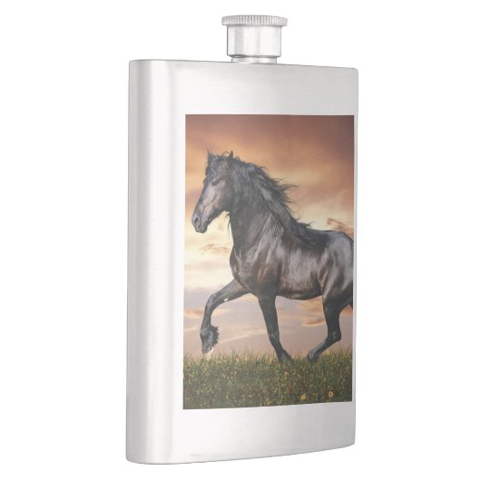 Flasque Beau Cheval Noir (Droite)