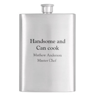 Flasque Beau et peut cuisiner ajouter nom maître chef date