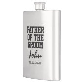 Flasque Beau PÈRE DU GROOM typographie monogramme (Gauche)