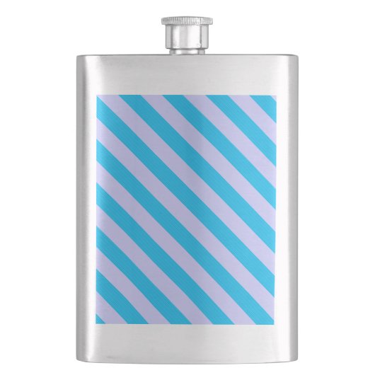 Flasque Beaux rayures bleues motif (devant)