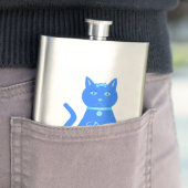 Flasque Bébé Bleu mignon chat Personnalisé Papa à être (En situation)