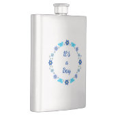 Flasque Bébé bleu Papillons et fleurs personnalisés (Droite)