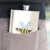 Flasque Bee caractère avec mustache lunettes de soleil Bee (En situation)