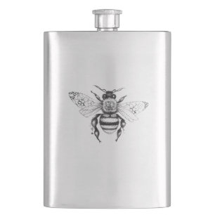 Flasque Bee Wild Animal Nature Illustration Art tatouage