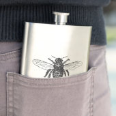 Flasque Bee Worker Honey Black Bumblebee (En situation)