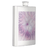 Flasque Belle fleur rose moderne Art fractal abstrait (Droite)