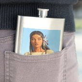 Flasque Belle tenue autochtone amérindienne (En situation)