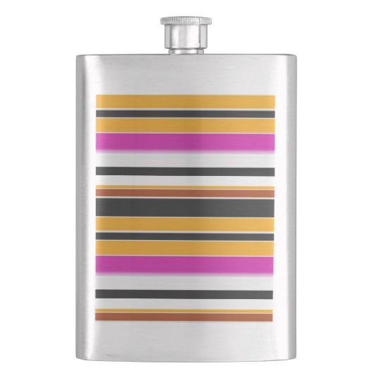 Flasque Belles rayures jaunes noirs (devant)