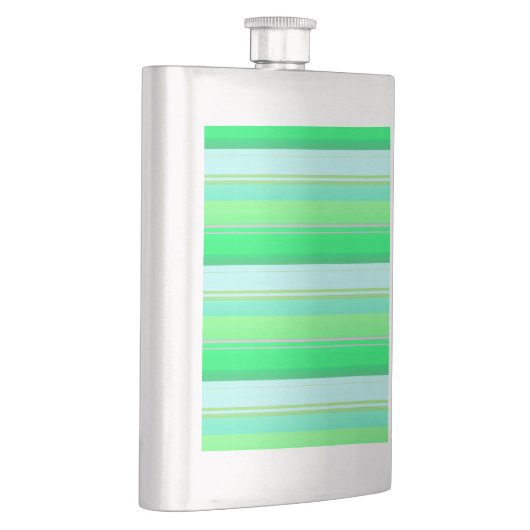 Flasque Belles rayures vert aqua (Droite)