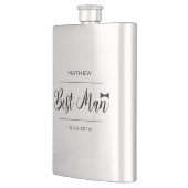 Flasque Best Man Black Type avec Mariage Bowtie (Gauche)