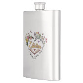 Flasque Bibliothécaire compatissante - Floral Heart Design (Gauche)