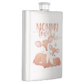 Flasque Biche Cerf et Faon Maman m'aime (Droite)