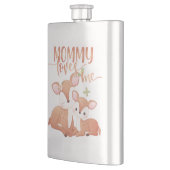 Flasque Biche Cerf et Faon Maman m'aime (Gauche)
