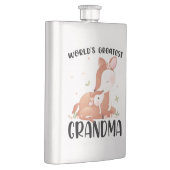 Flasque Biche et Faon Meilleure Mamie du Monde (Droite)