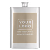 FLASQUE BIÈRE AVEC LOGO NOM TEXTE PERSONNALISÉ (devant)
