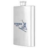 Flasque Big Powderhorn Mountain Michigan Skier (Gauche)