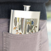 Flasque Bird Feather Wildlife Antique Feathers Art Nouveau (En situation)