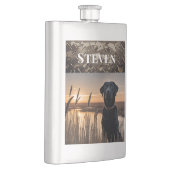 Flasque Black Lab Chasse au canard Camo de marais en plein (Droite)