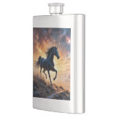 Flasque Black Stallion in Desert  (Gauche)