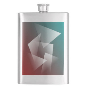 Flasque blanc bordeaux turquoise