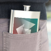 Flasque blanc bordeaux turquoise (En situation)