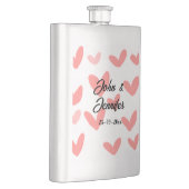 Flasque blanc simple style de texte mariage rouge coeur (Droite)