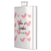 Flasque blanc simple style de texte mariage rouge coeur (Gauche)