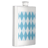 Flasque Bleu paon argyle petite forme de diamant (Droite)