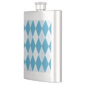 Flasque Bleu paon argyle petite forme de diamant (Gauche)