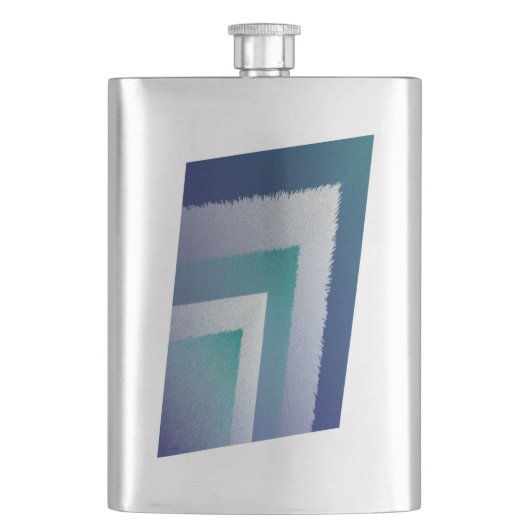 Flasque bleu turquoise gris ex pastel (devant)