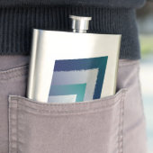 Flasque bleu turquoise gris ex pastel (En situation)