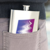 Flasque Bleu violet blanc (En situation)
