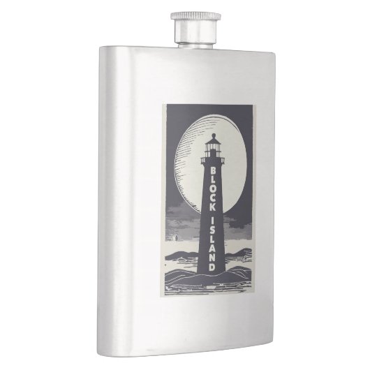 Flasque Block Island Lighthouse Rhode Island Moon (Droite)
