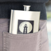 Flasque Block Island Lighthouse Rhode Island Moon (En situation)