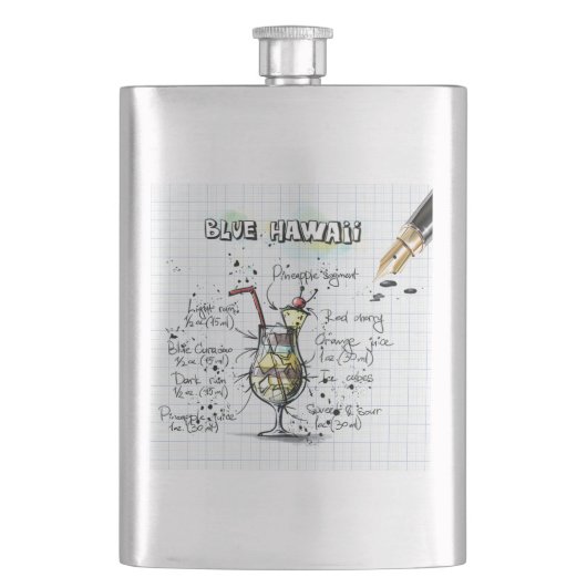 Flasque Blue Hawaii (devant)