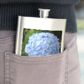FLASQUE "BLUE HYDRANGEA" FLASK EN ACIER INOXYDABLE (En situation)