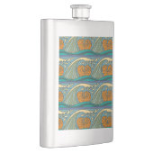 Flasque Blue Ocean Waves Nautilus Seashell Motif Nouveau (Droite)