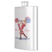 Flasque Bodybuilder Santa Claus avec cadeaux de Noël - Amu (Gauche)