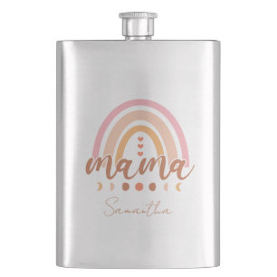Flasque Boho Rainbow Mama avec phases de lune