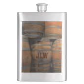 Flasque Bois Whiskey Baril Kegs Monogramme (devant)