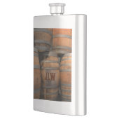 Flasque Bois Whiskey Baril Kegs Monogramme (Gauche)