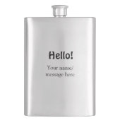 Flasque Bonjour ajouter un message de nom simple minimum é (devant)