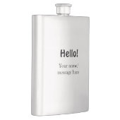 Flasque Bonjour ajouter un message de nom simple minimum é (Droite)