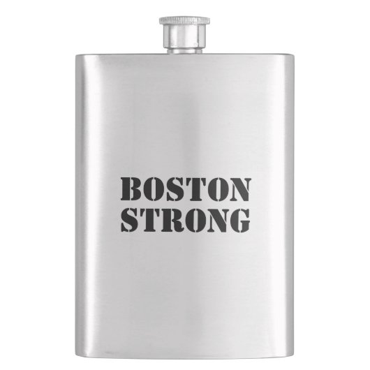 Flasque "Boston Strong" noir inoxydable (devant)