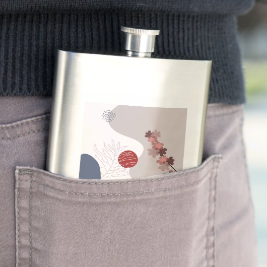 Flasque Botanique Boho Blue Magenta (En situation)