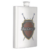 Flasque Bouclier et épées écossais de tartan de MacGregor (Droite)