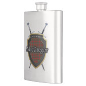 Flasque Bouclier et épées écossais de tartan de MacGregor (Gauche)